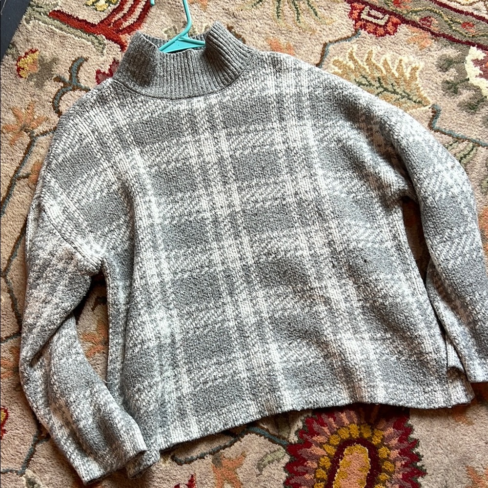 a.n.a Gray Cowl Neck Sweater Cozy Knit